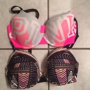 Pink bras
